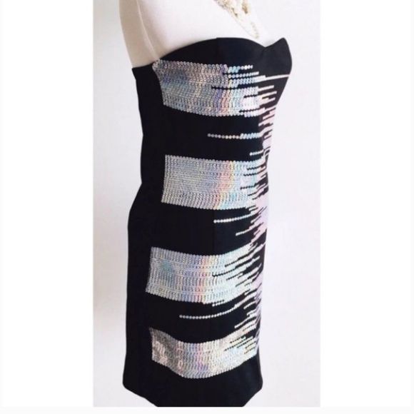 Nikibiki Bandage Bodycon Dress Sequins Black - Picture 5 of 6